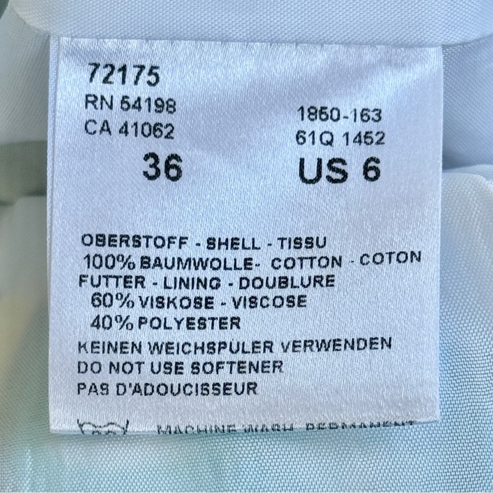 Bogner Paisley Pattern Cotton A-Line Skirt with Ruffle Hem (size 6) - Picture 9 of 12